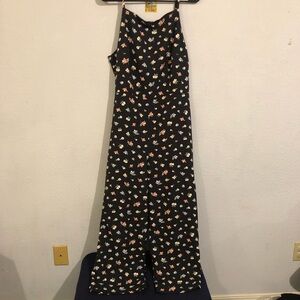 French Connection Blue Floral Long Wide Leg Jumpsuit